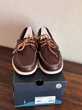 Sperry Men Size 9 Authentic Original 2-Eye Boat Shoe Brown leather Topsiders